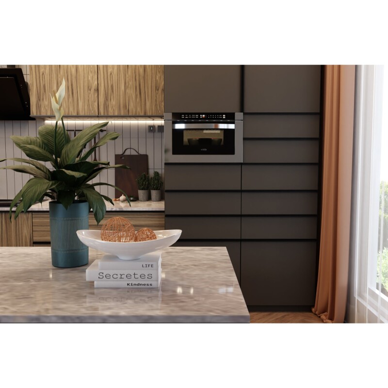 24 in. Stainless-Steel Microwave Drawer, Wall-Mounted with Flat Bottom,1.2 Cu. Ft KMMD1SS, product image 12 of 13