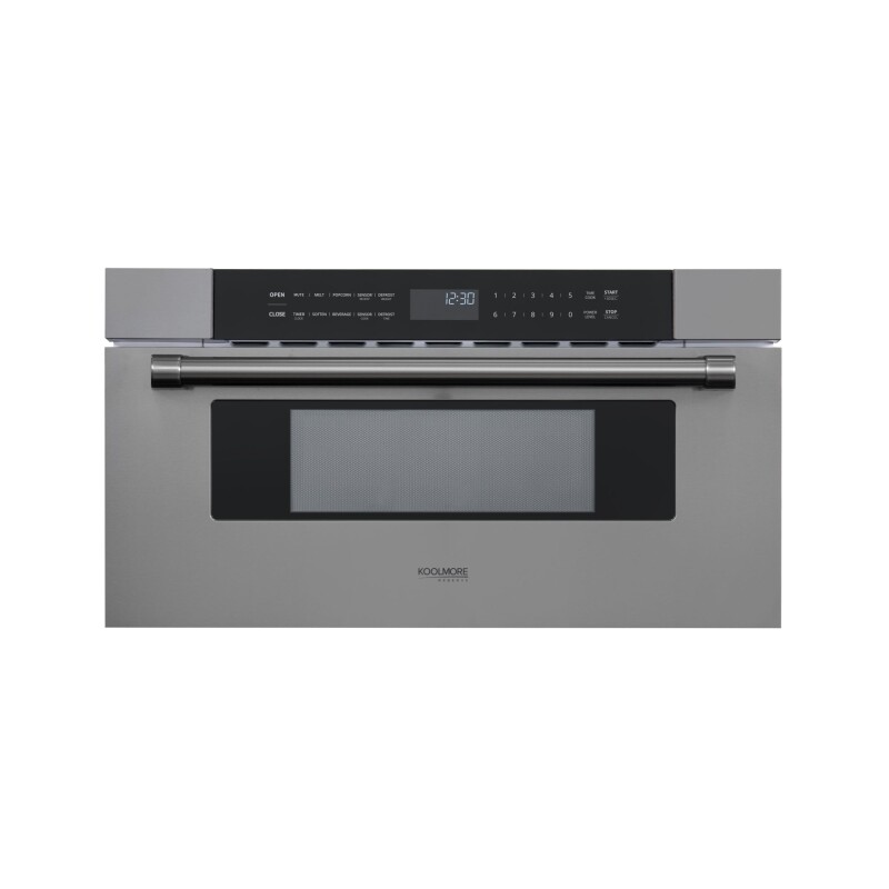 Reserve 30 in. Stainless-Steel Microwave Drawer, 1.2 cu. ft. Capacity in Black KMMD30BSS