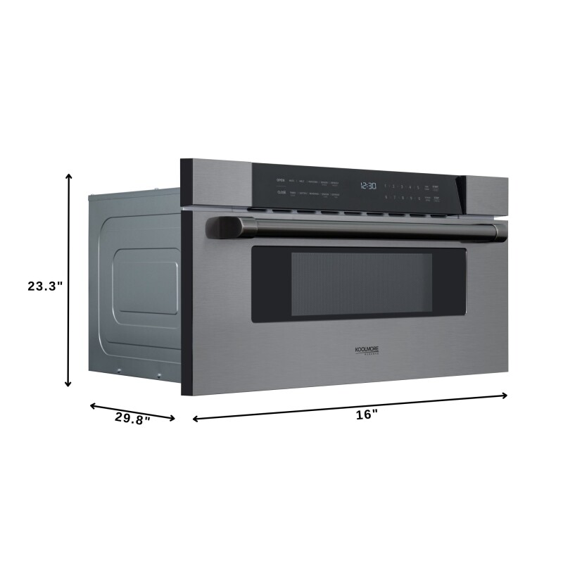 Reserve 30 in. Stainless-Steel Microwave Drawer, 1.2 cu. ft. Capacity in Black KMMD30BSS, product image 2 of 13