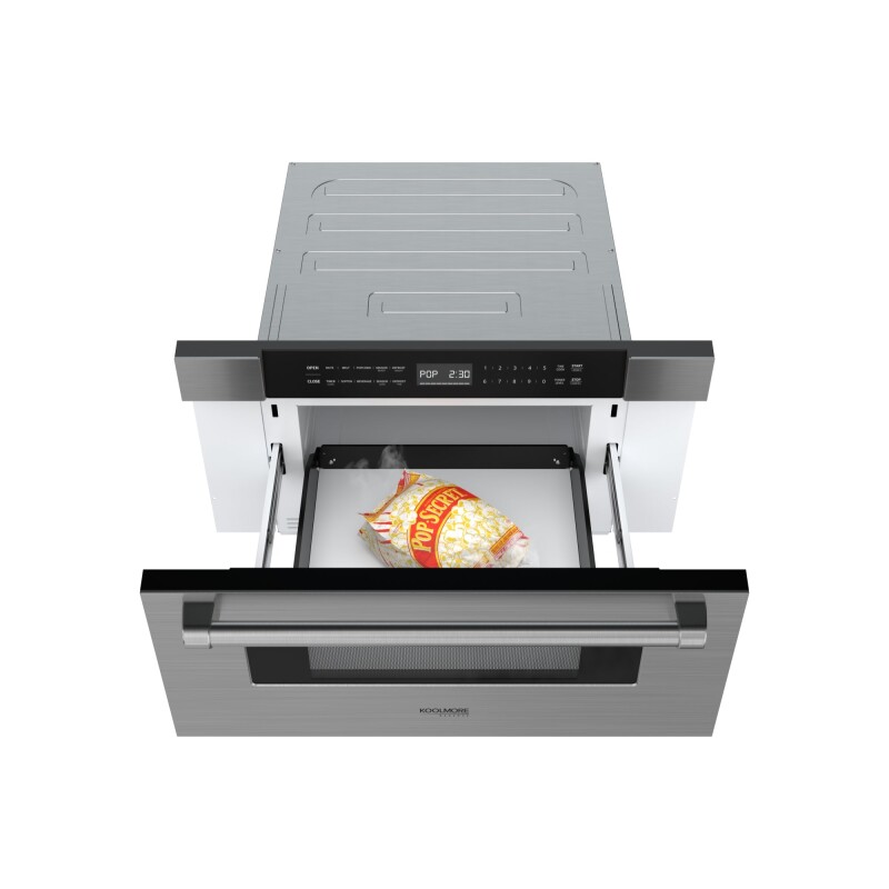 Reserve 30 in. Stainless-Steel Microwave Drawer, 1.2 cu. ft. Capacity in Black KMMD30BSS, product image 4 of 13