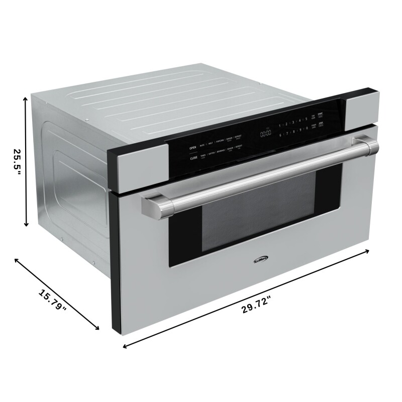 30 in. Microwave Drawer, 1.2 cu. ft. Capacity in Stainless-Steel KMMD30SS, product image 5 of 13