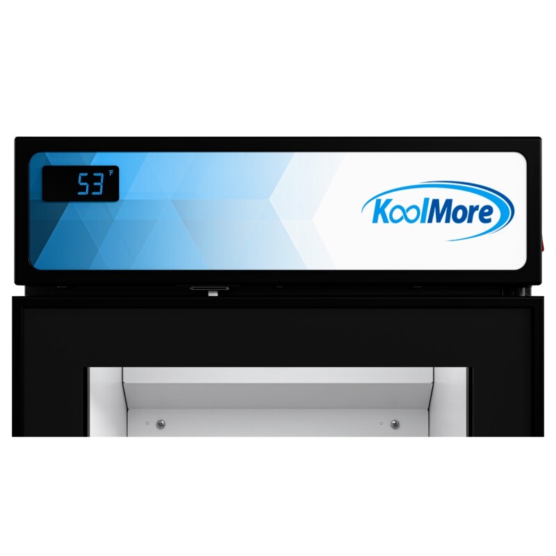 17 in. Slim Commercial Merchandiser Freezer with Manual Defrost, 6.5 Cu. Ft. Capacity, ETL Listed in Black KMMDF17S