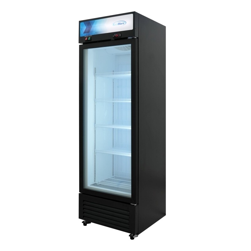 24 in. Commercial One Glass Door Merchandiser Freezer, 12 Cu. Ft. in Black KMMDF1GD12C