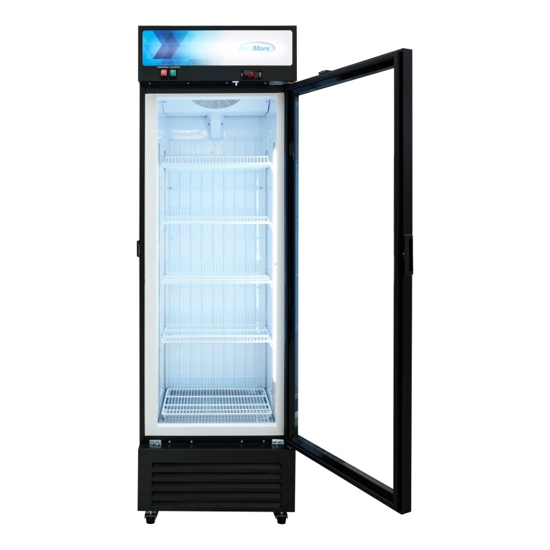 24 in. Commercial One Glass Door Merchandiser Freezer, 12 Cu. Ft. in Black KMMDF1GD12C