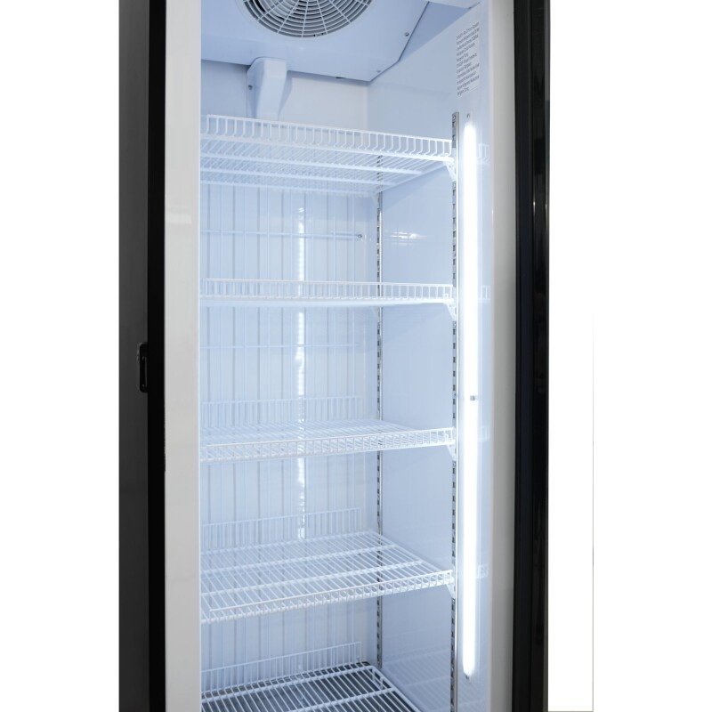 24 in. Commercial One Glass Door Merchandiser Freezer, 12 Cu. Ft. in Black KMMDF1GD12C