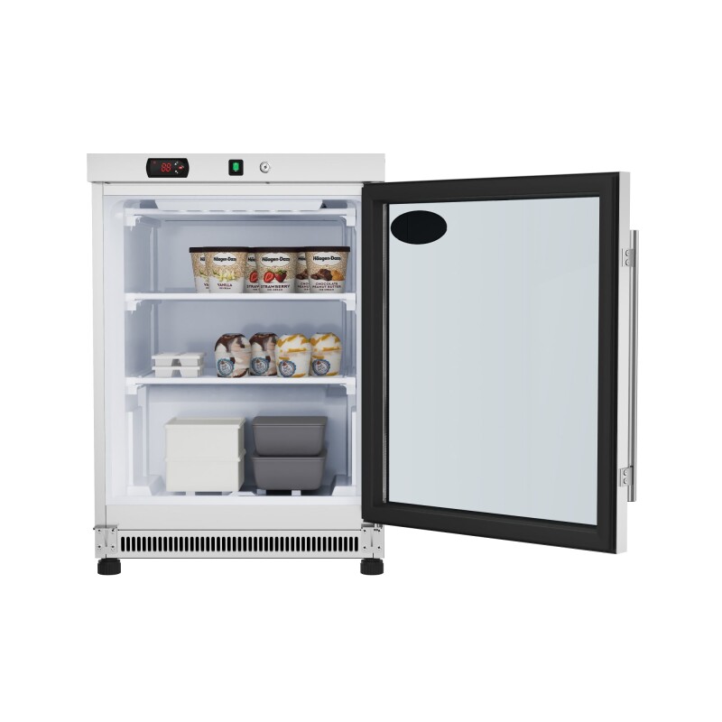 24 in. Commercial Countertop Display Freezer in White with Stainless Steel and Glass Door, 4.6 Cu. ft KMMDF46GD