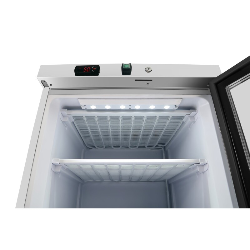 24 in. Commercial Countertop Display Freezer in White with Stainless Steel and Glass Door, 4.6 Cu. ft KMMDF46GD