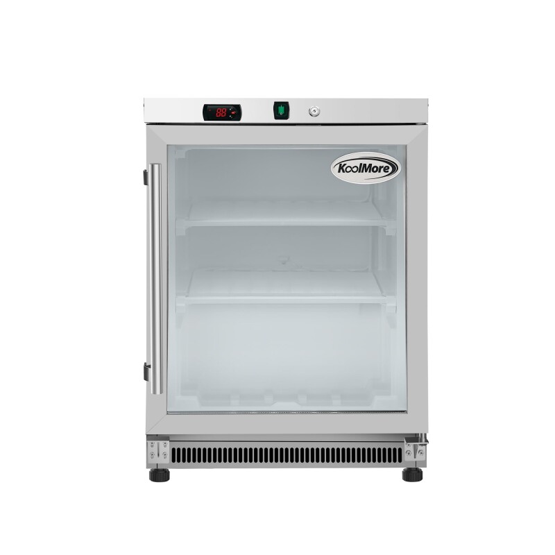 24 in. Commercial Countertop Display Freezer in White with Stainless Steel and Glass Door, 4.6 Cu. ft KMMDF46GD