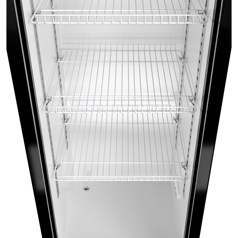 17 in. Slim Commercial Merchandiser Refrigerator 7 Cu. Ft. in Black, ETL Listed KMMDR17S