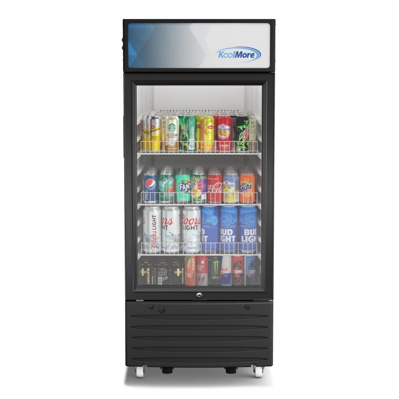 6 cu. ft. One Glass Door Commercial Display Merchandiser Refrigerator KMMDR1D6C