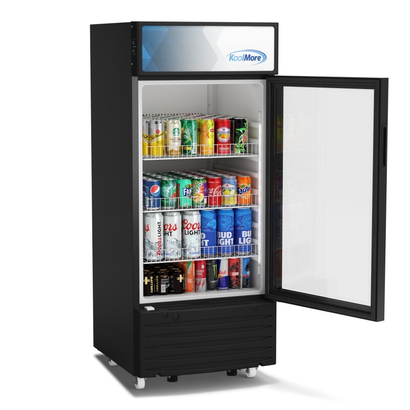 6 cu. ft. One Glass Door Commercial Display Merchandiser Refrigerator KMMDR1D6C