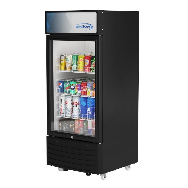 6 cu. ft. One Glass Door Commercial Display Merchandiser Refrigerator KMMDR1D6C