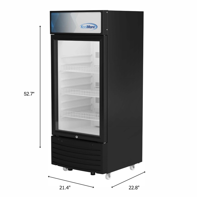 6 cu. ft. One Glass Door Commercial Display Merchandiser Refrigerator KMMDR1D6C