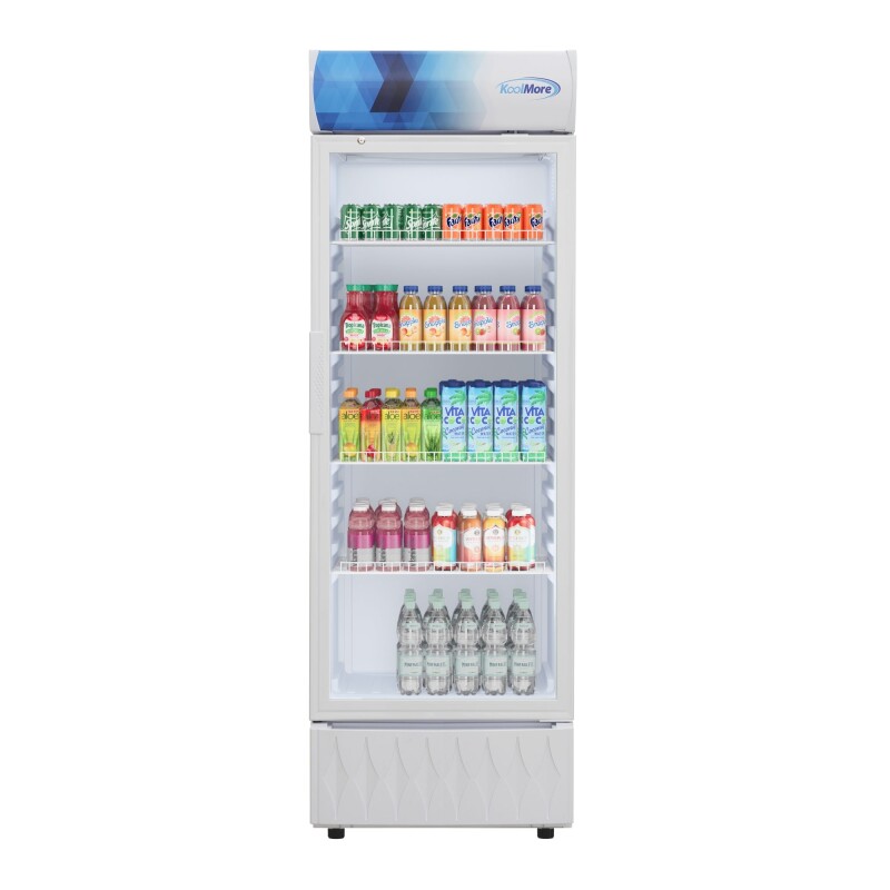 24 in. One-Door Commercial Merchandiser Refrigerator in White,12 cu. ft KMMDR1GD12CWH