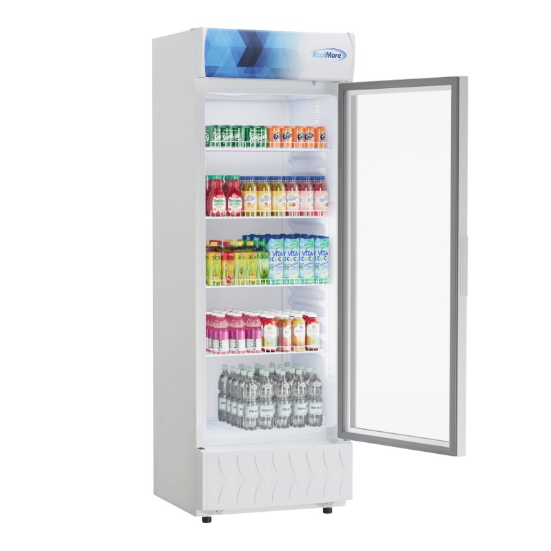 24 in. One-Door Commercial Merchandiser Refrigerator in White,12 cu. ft KMMDR1GD12CWH