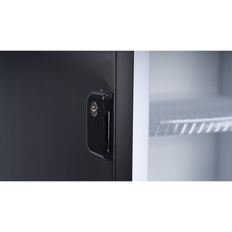 21 in. One Glass Door Commercial Display Merchandiser Refrigerator Cooler in Black, ETL Listed, 8 cu. ft KMMDR1GD8C