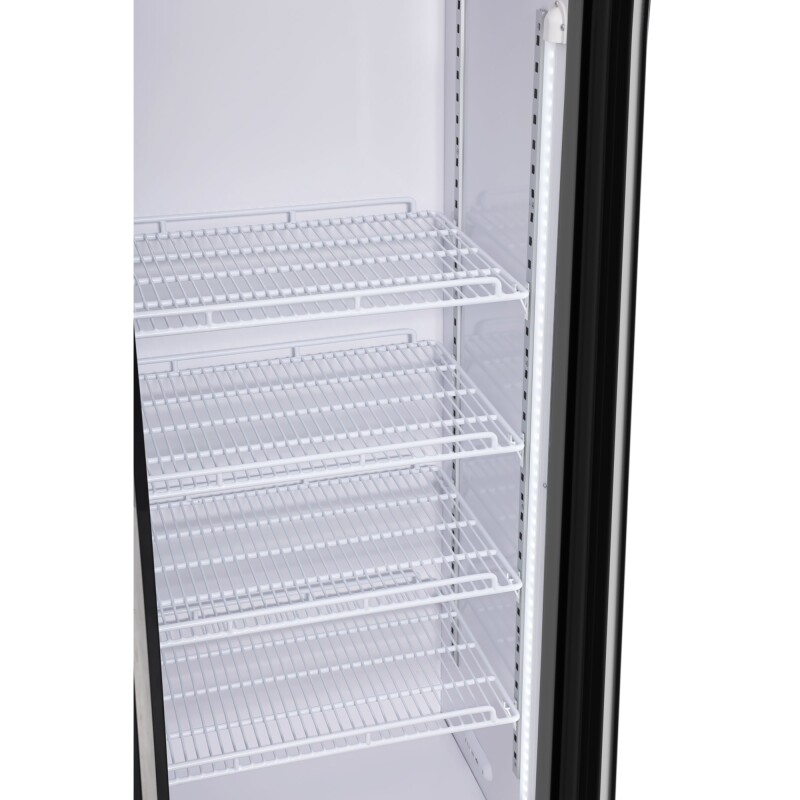 47 in. Commercial 2 Fully Glass Door Merchandiser Refrigerator, 30 Cu. Ft., ETL Listed in Black KMMDR2FGD