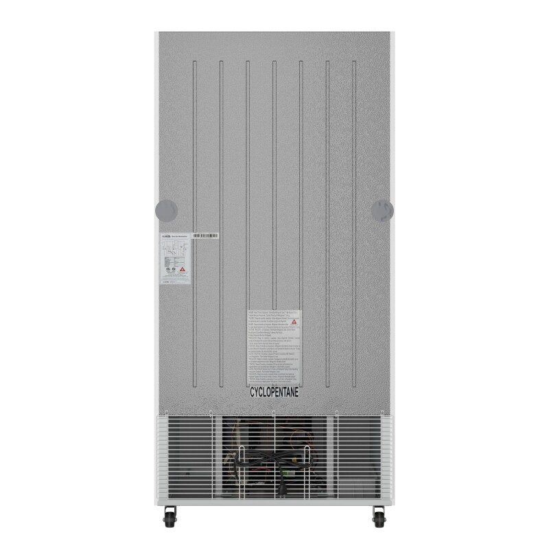 35 in. Commercial 2-Glass Door Merchandiser Refrigerator, 16.5 cu. ft. in White KMMDR2GD35