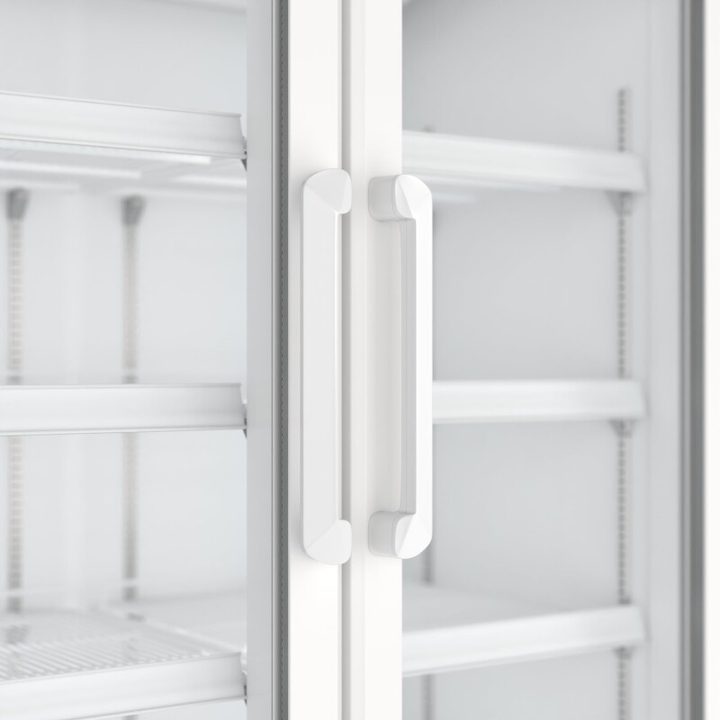 39 in. Commercial 2-Glass Door Merchandiser Refrigerator, 21.9 cu. ft. in White KMMDR2GD39