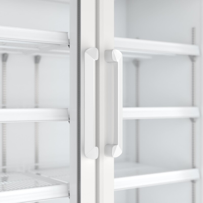 47 in. Commercial 2-Glass Door Merchandiser Refrigerator, 29 cu. ft. in White KMMDR2GD47