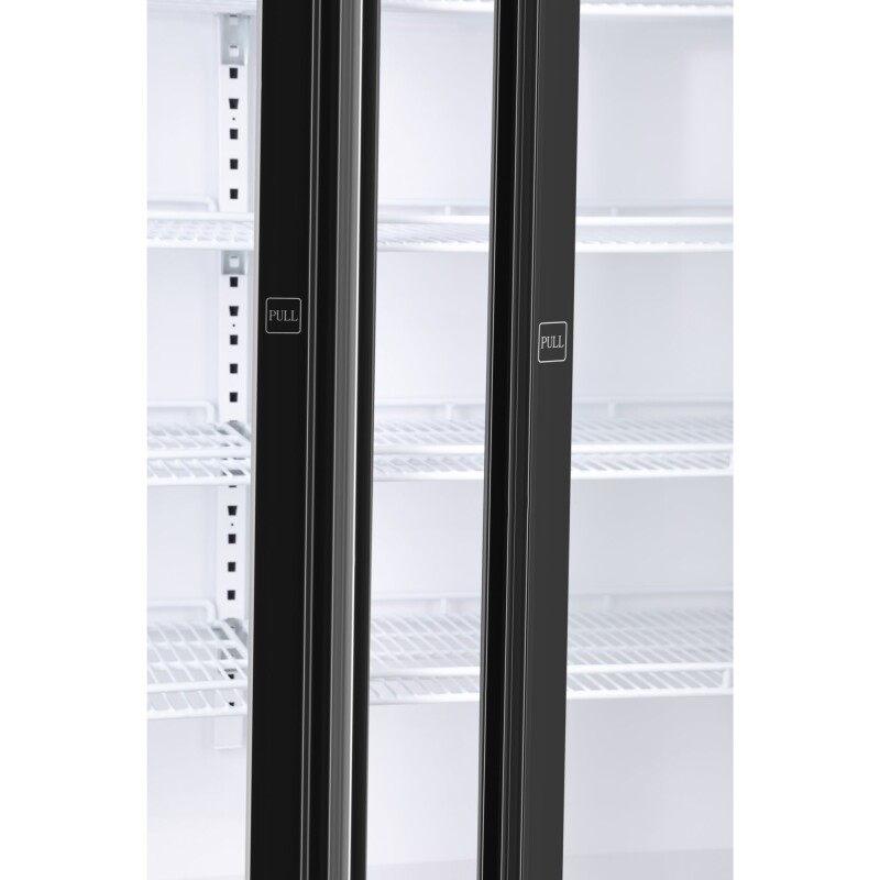 71 in. Commercial 3 Fully Glass Door Merchandiser Refrigerator, 46 cu. ft., ETL Listed in Black KMMDR3FGD