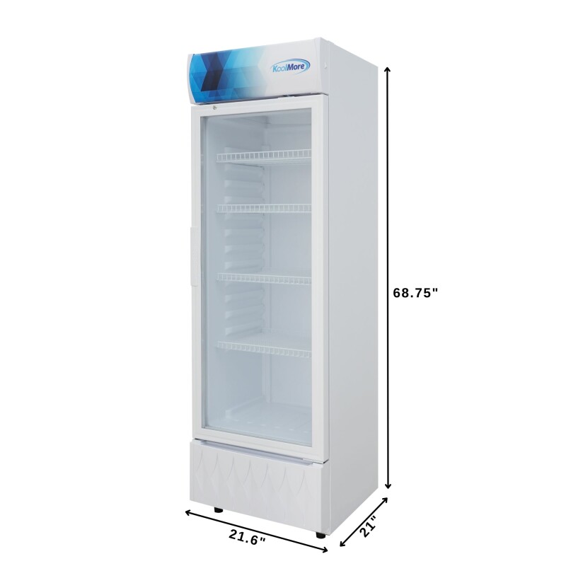 22 in. One-Door Commercial Merchandiser Refrigerator in White, 9 cu. ft KMMDR9CPWH