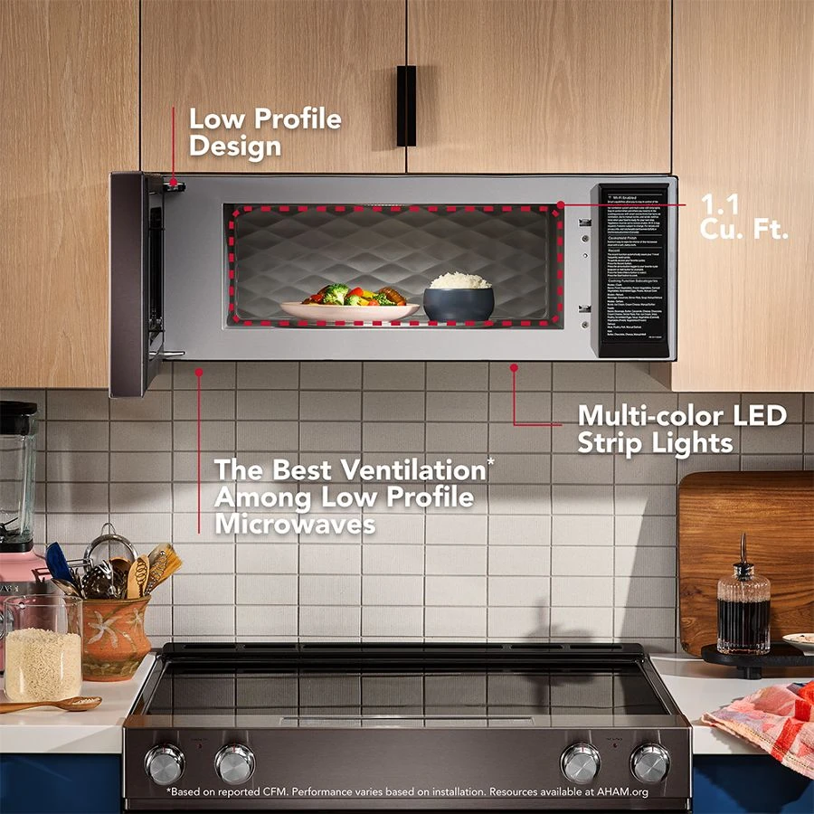 Smart Low Profile Microwave Hood Combination With Dual Fan Ventilation KMML550RBS