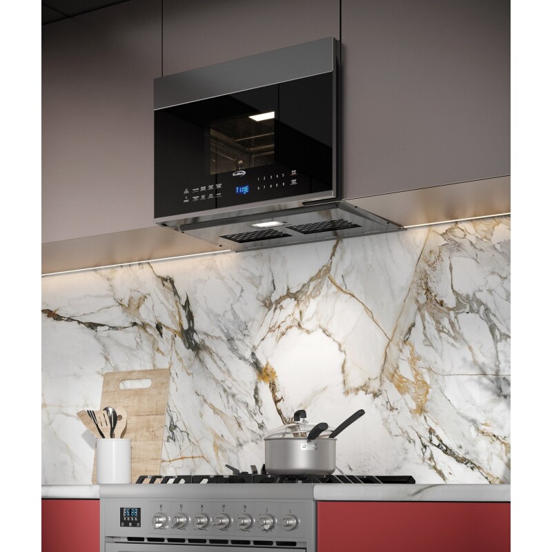 1.3 cu. ft. Over the Range Stainless Steel Microwave, 300 CFM, One Panel KMMOTOP1SS, product image 6 of 13