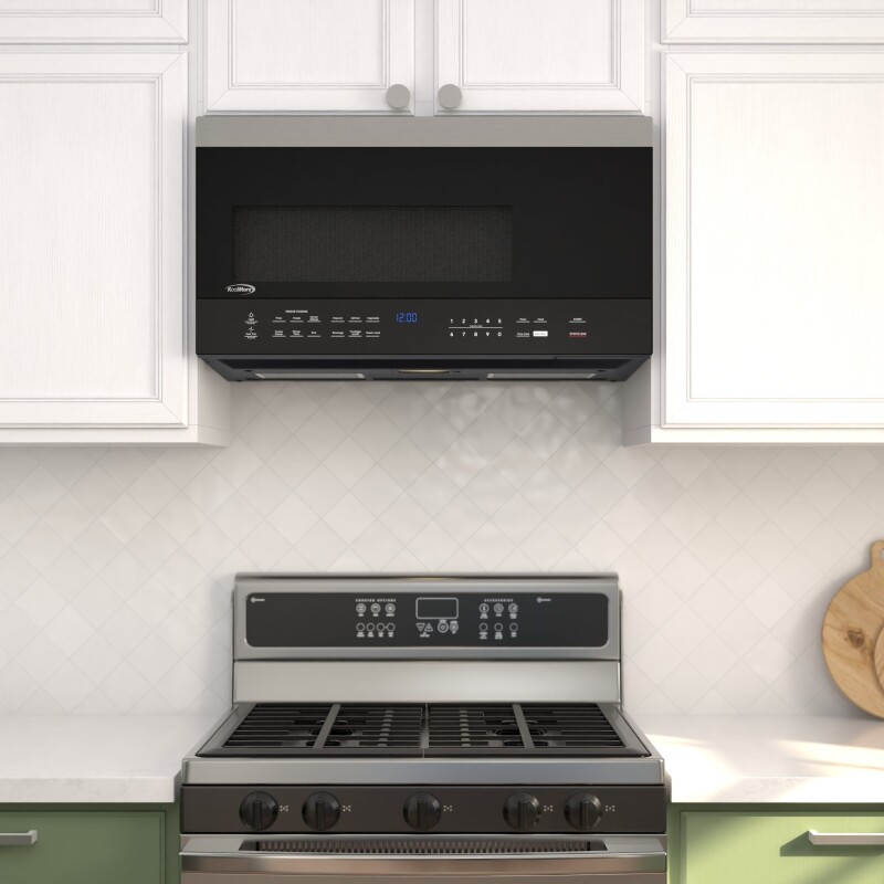 30 in. 1.6 cu.ft Over-the-Range Microwave Oven in Black KMMOTSC16BSS, product image 5 of 13