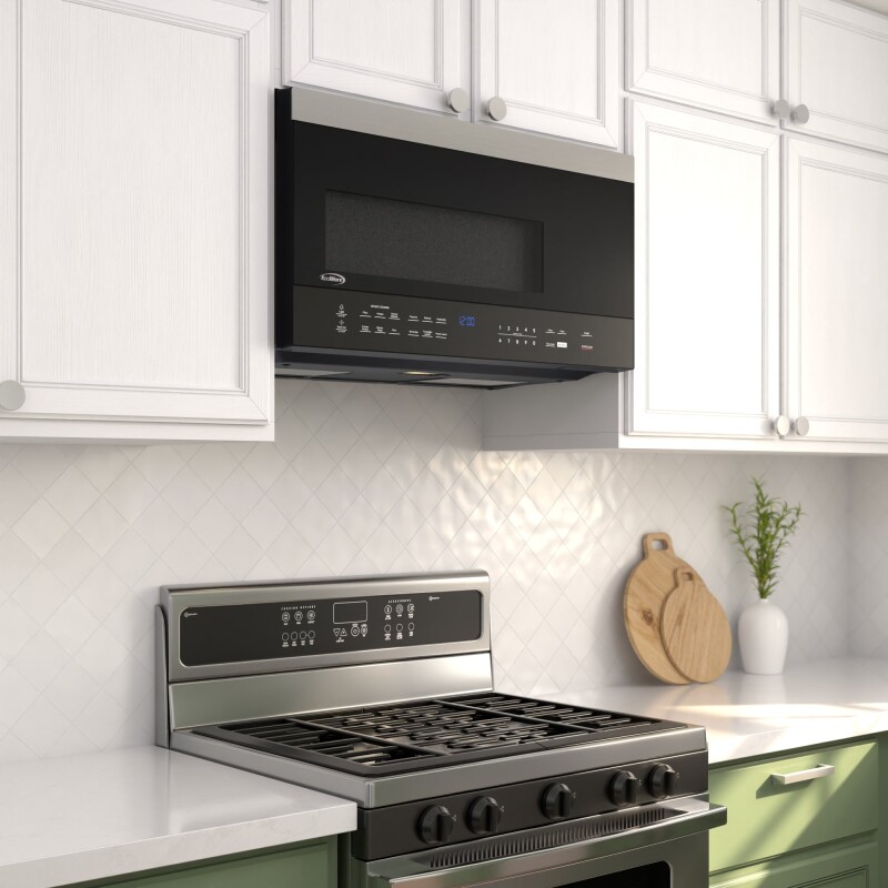 30 in. 1.6 cu.ft Over-the-Range Microwave Oven in Black KMMOTSC16BSS, product image 6 of 13