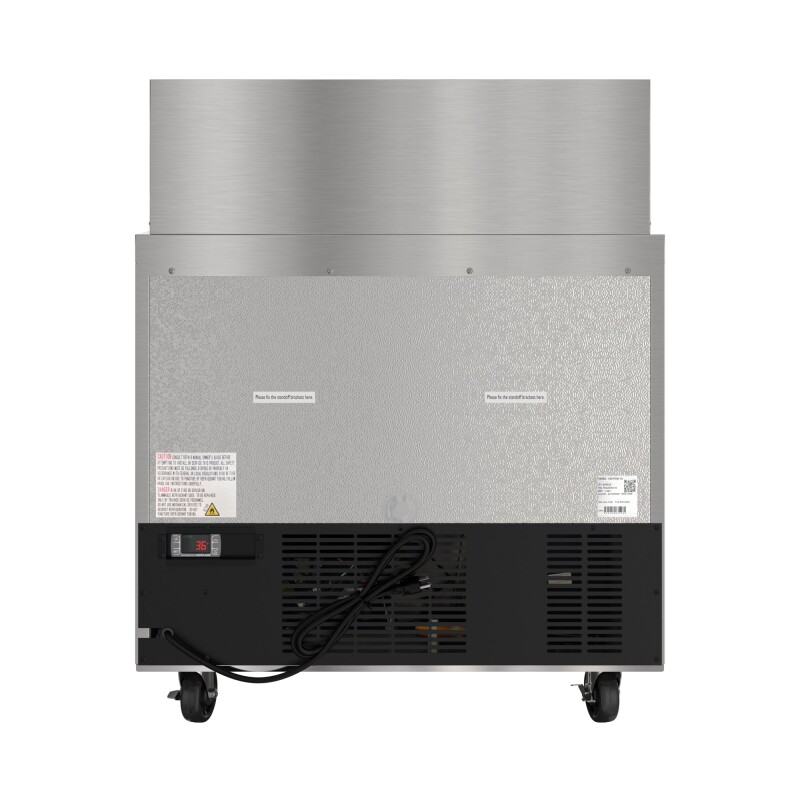 36 in. Commercial 2-Door Refrigerated Mega Salad and Sandwich Prep Table, 15 Pan Capacity and 11 Cu. Ft. of Storage in Stainless-Steel KMMPTR362D, product image 13 of 13