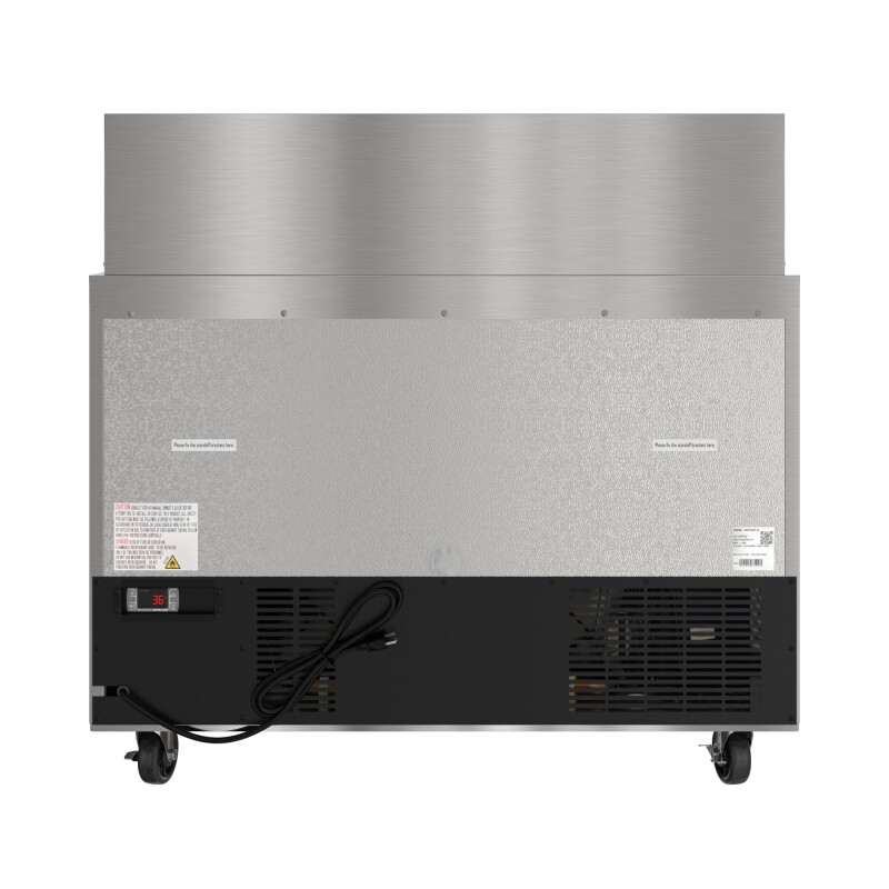 46 in. Commercial 2-Door Refrigerated Mega Salad and Sandwich Prep Table, 18 Pan Capacity and 14 Cu. Ft. of Storage in Stainless-Steel KMMPTR462D, product image 13 of 13