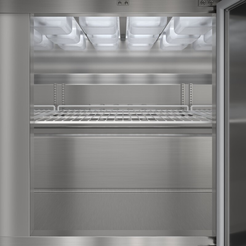 70 in. Commercial 3-Door Refrigerated Mega Salad and Sandwich Prep Table, 30 Pan Capacity and 22 Cu. Ft. of Storage in Stainless-Steel KMMPTR703D, product image 10 of 13