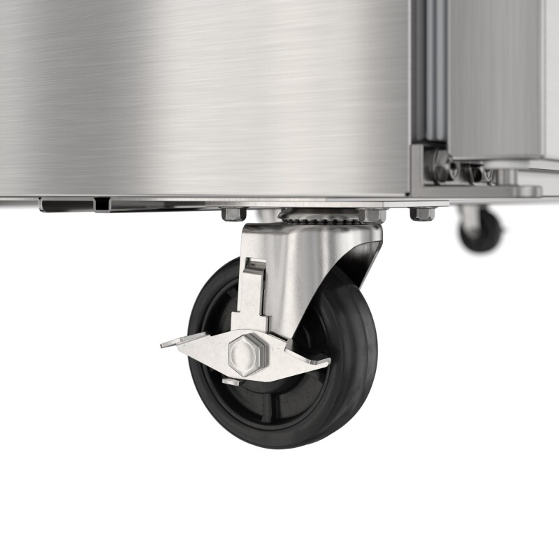70 in. Commercial 3-Door Refrigerated Mega Salad and Sandwich Prep Table, 30 Pan Capacity and 22 Cu. Ft. of Storage in Stainless-Steel KMMPTR703D, product image 11 of 13