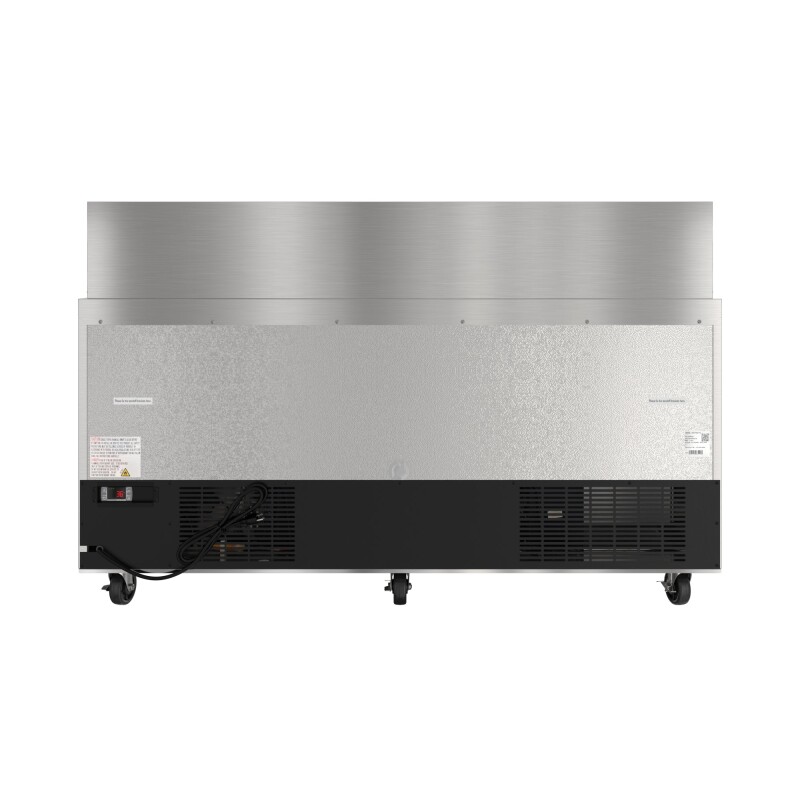 70 in. Commercial 3-Door Refrigerated Mega Salad and Sandwich Prep Table, 30 Pan Capacity and 22 Cu. Ft. of Storage in Stainless-Steel KMMPTR703D, product image 13 of 13