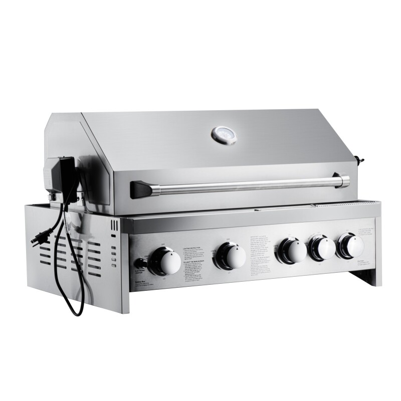 30 in. Built-in Liquid Propane BBQ Grill for Outdoor Kitchen in Stainless-Steel KMOKSBQ30, product image 5 of 13