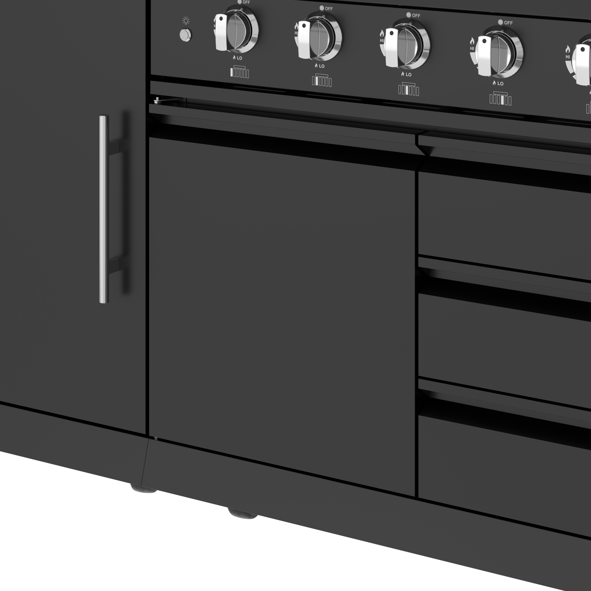 KoolMore Reserve CSA Listed Outdoor Kitchen Island in Black with 6 Burners, Sink, Storage Cabinet and Beverage Refrigerator KMOKSBQHUBBK
