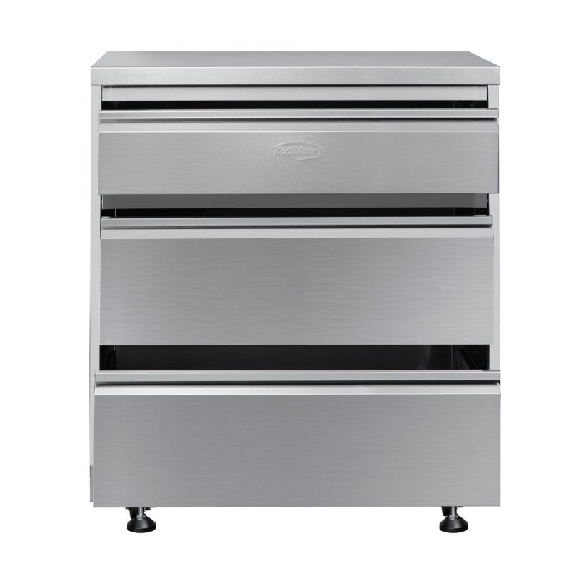 32 in. Stainless-Steel Outdoor Kitchen Cabinet with Three Drawers KMOKSCAB3, product image 2 of 9
