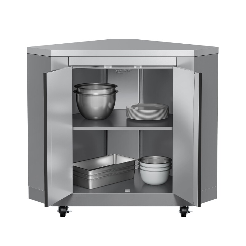 26 in. Stainless-Steel Corner Cabinet for Outdoor Kitchen KMOKSCCAB