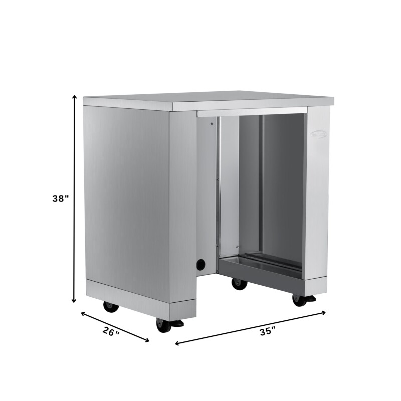 32 in. Outdoor Cabinet Kitchen for Refrigerator in Stainless-Steel KMOKSUCRCAB, product image 3 of 5