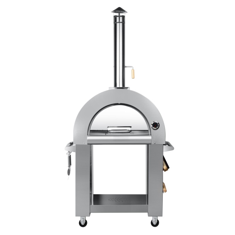 32 in. Outdoor Wood Fired Pizza Oven in Stainless-Steel KMOKSWFPO