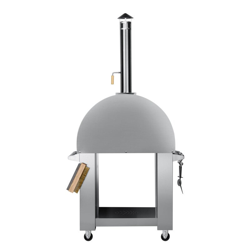 32 in. Outdoor Wood Fired Pizza Oven in Stainless-Steel KMOKSWFPO