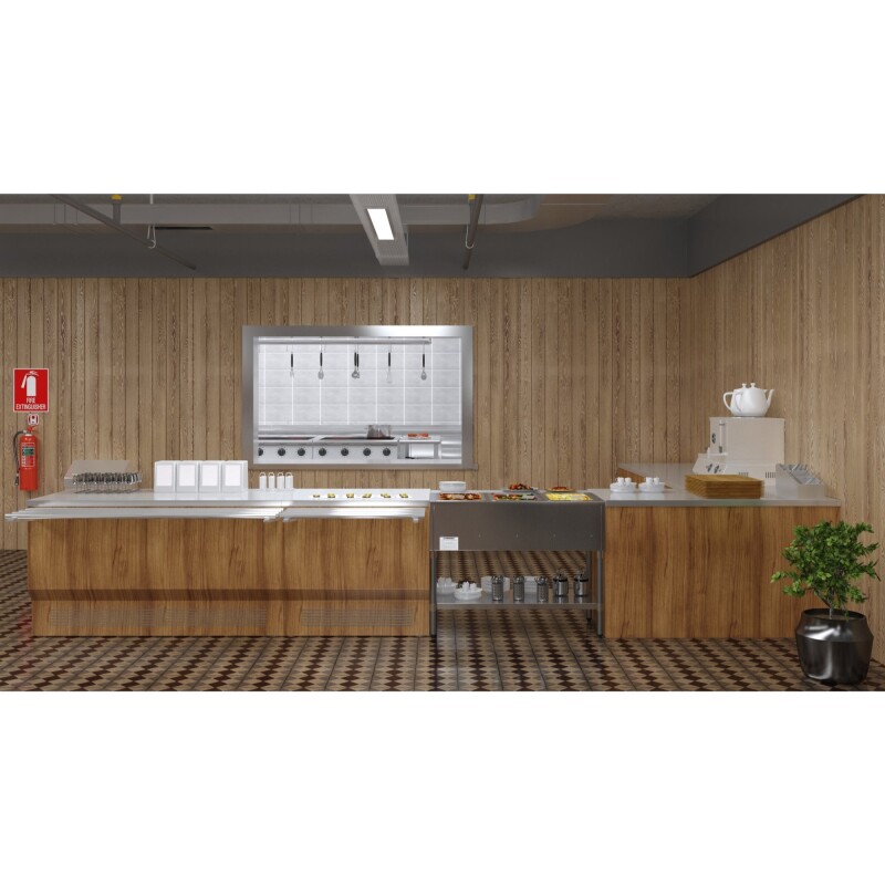 Three Pan Open Well Electric Steam Table with Undershelf KMOWS3, product image 9 of 9