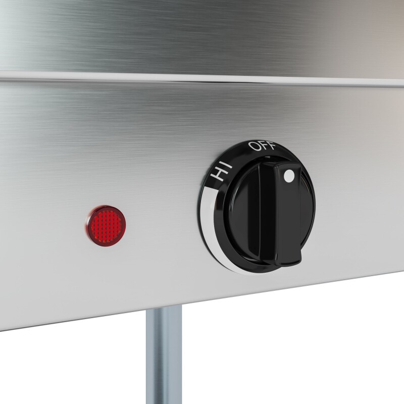 Five Pan Open Well Electric Steam Table with Undershelf, 240V KMOWS5, product image 7 of 9