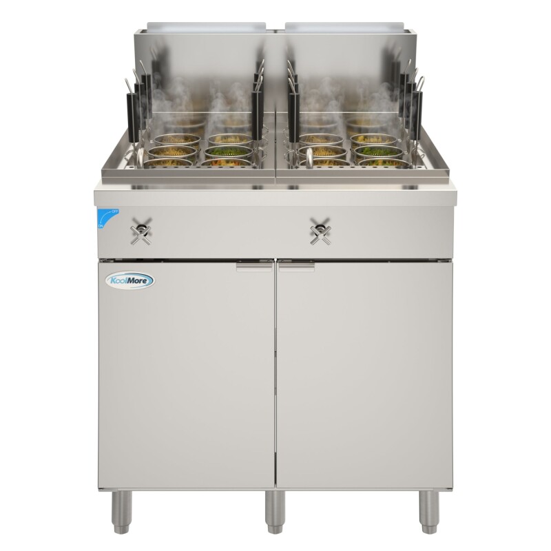 22-Gallon Natural Gas Pasta Cooker with 12 Baskets and 140,000 BTU in Stainless-Steel KMPC12NG