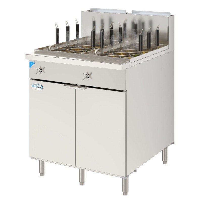 22-Gallon Natural Gas Pasta Cooker with 12 Baskets and 140,000 BTU in Stainless-Steel KMPC12NG, product image 2 of 13