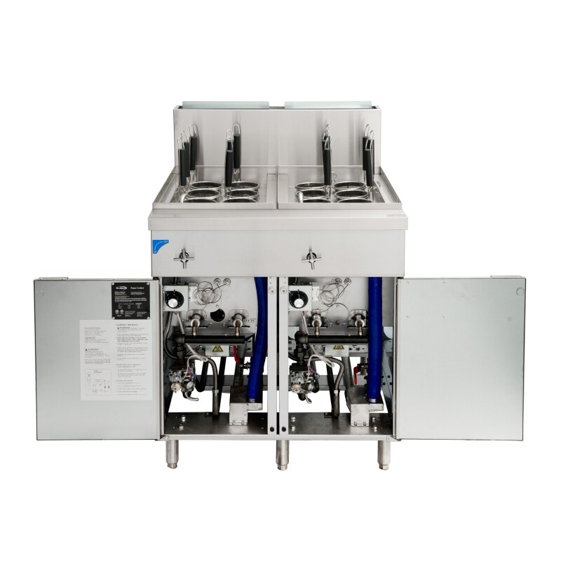 22-Gallon Natural Gas Pasta Cooker with 12 Baskets and 140,000 BTU in Stainless-Steel KMPC12NG, product image 6 of 13
