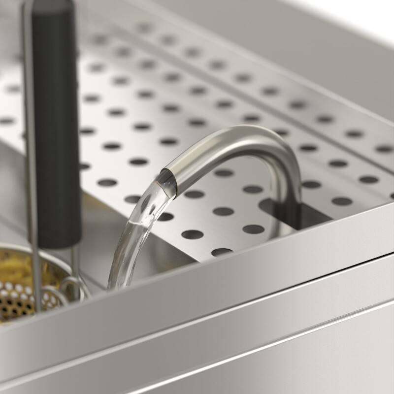 22-Gallon Natural Gas Pasta Cooker with 12 Baskets and 140,000 BTU in Stainless-Steel KMPC12NG, product image 7 of 13