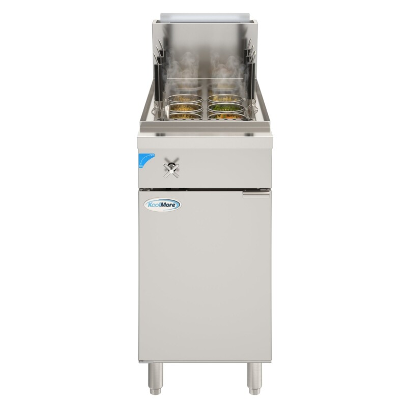 11-Gallon Natural Gas Pasta Cooker with 6 Baskets, 70,000 BTU in Stainless-Steel KMPC6NG