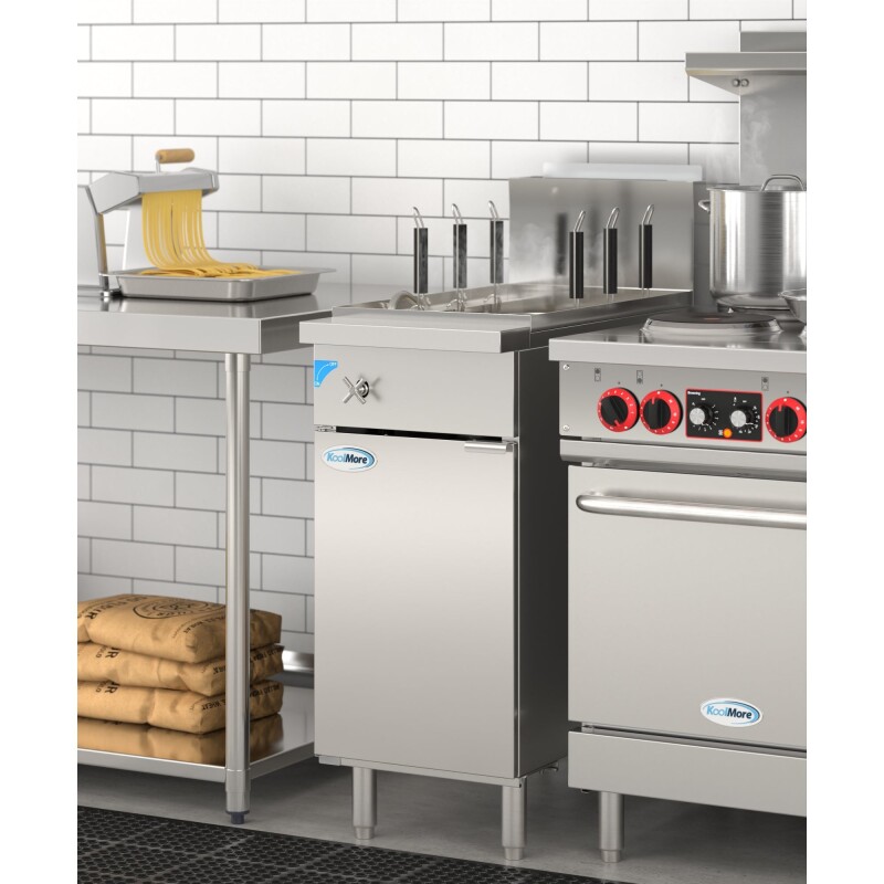 11-Gallon Natural Gas Pasta Cooker with 6 Baskets, 70,000 BTU in Stainless-Steel KMPC6NG, product image 5 of 13